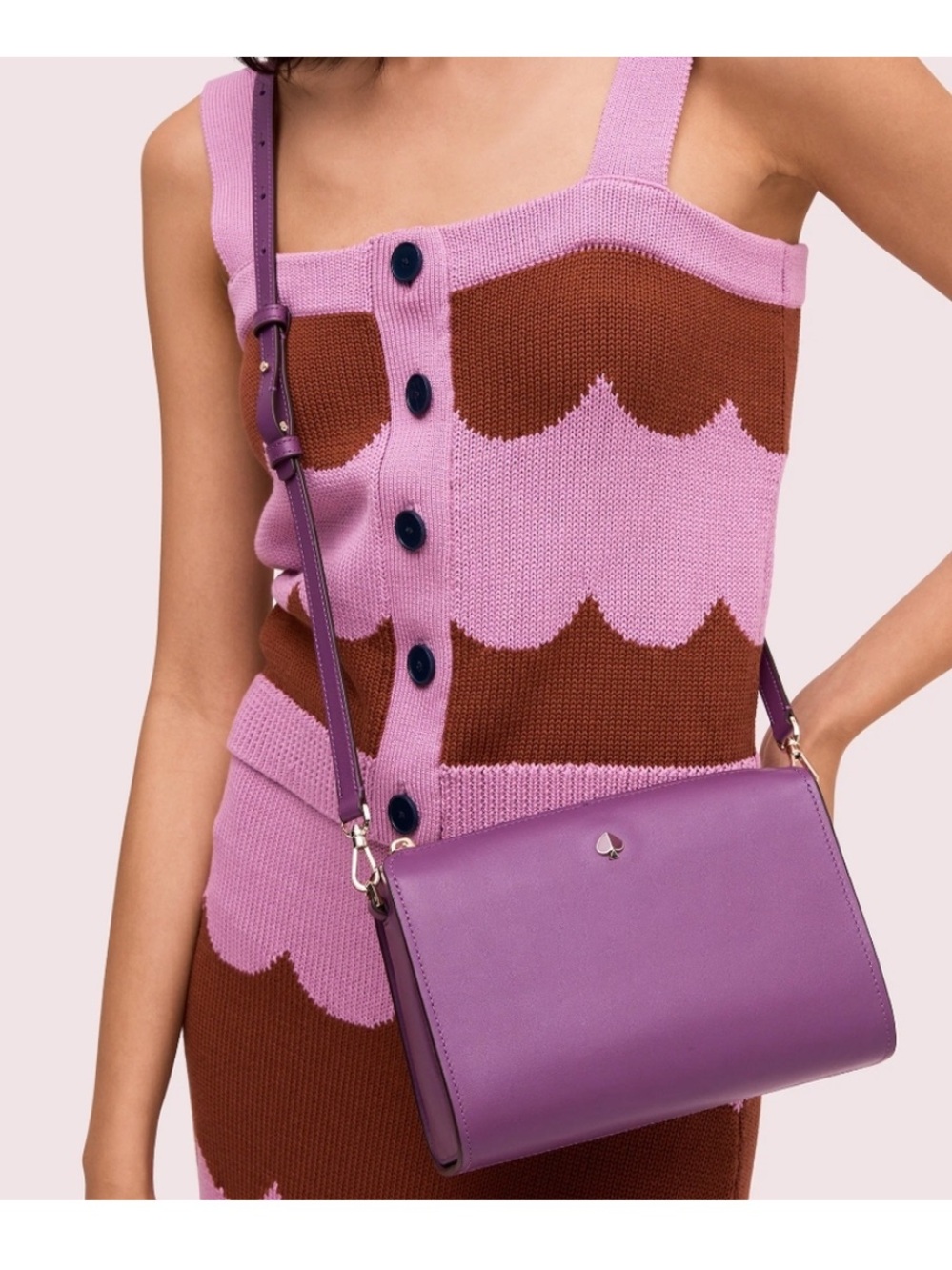 kate spade Andi Lavender Purple Leather Crossbody Bag